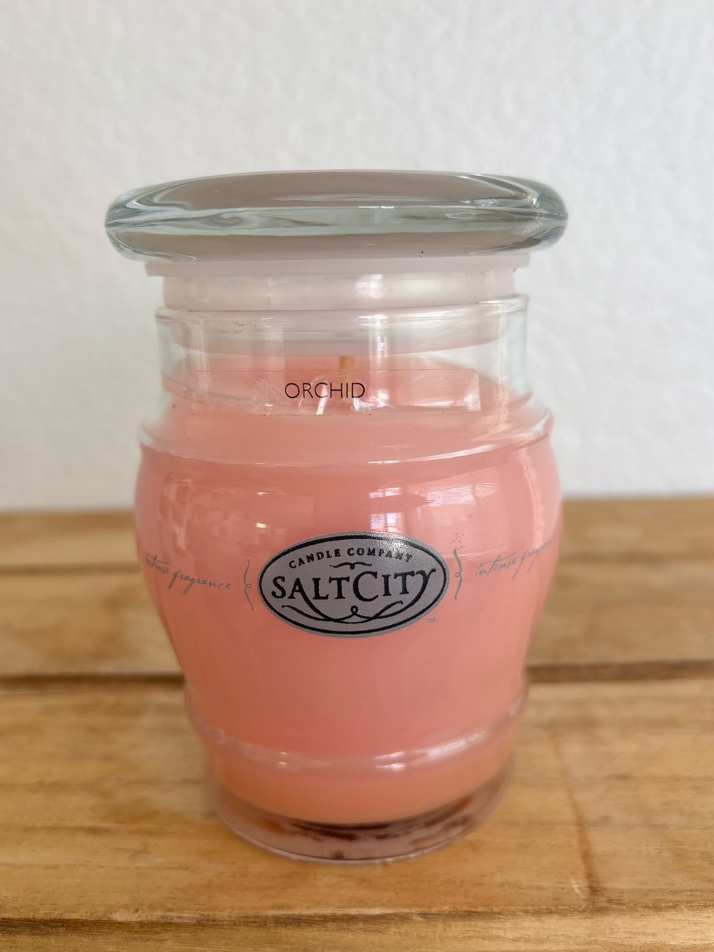 Salt City Candle Company ORCHID Scented Jar Candle 16oz Pink Rare Discontinued